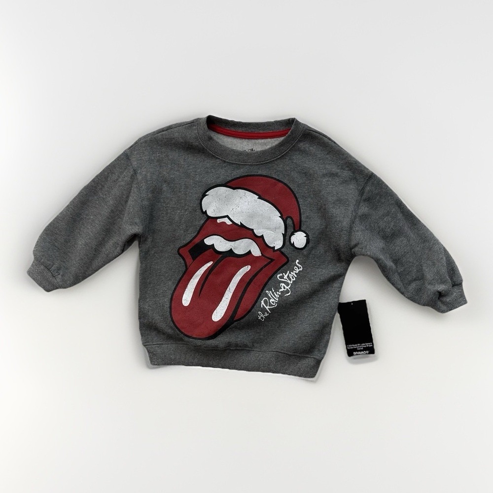 Kids Unisex Rolling Stones Christmas Size 4T NWT Soft Inside Gray Christmas